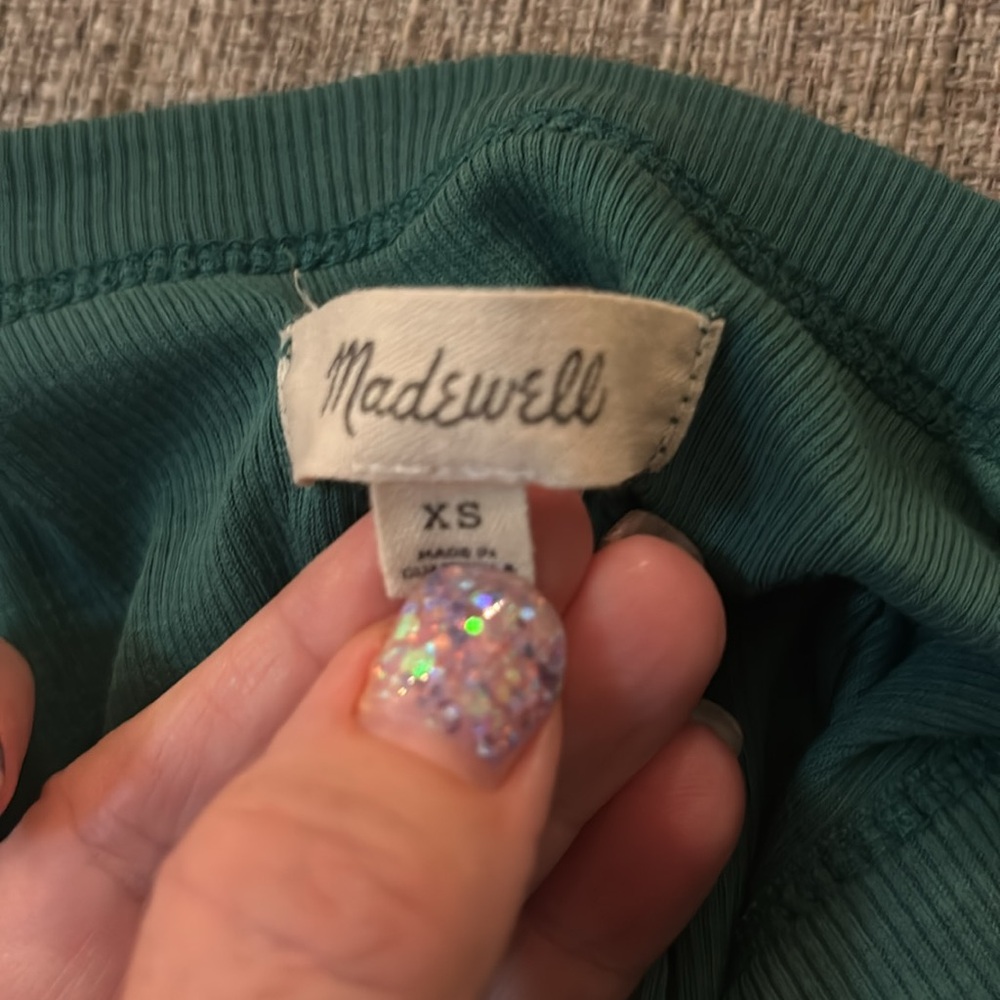 Madewell Forest Green Tank Top size XS excellent condition - Picture 4 of 4